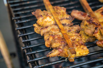 Chicken breast grilled with smoke