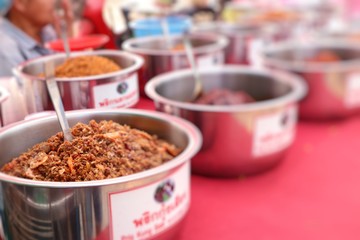 chili paste at street food