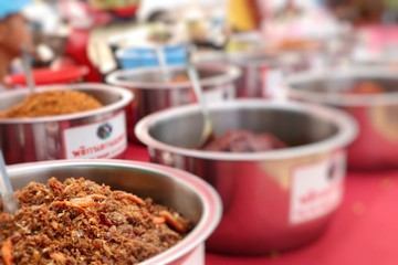 chili paste at street food
