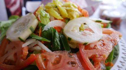 Healthy colorful variety salad 