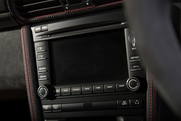 Media screen in car interior