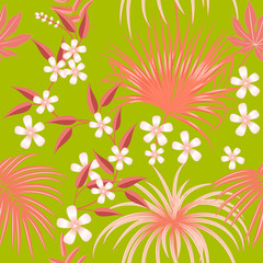 Tropical vector seamless pattern.