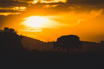 Sunset in the countryside