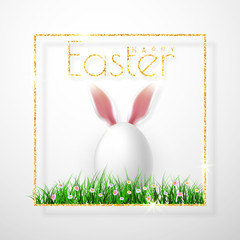 Happy Easter. Vector realistic Easter eggs, isolated on a gray background