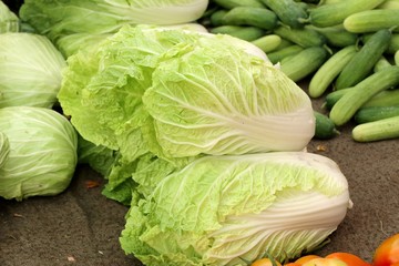 Chinese cabbage at market