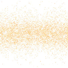 Golden glitter sparkle on a transparent background. Gold Vibrant background with twinkle lights. Vector illustration