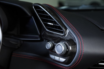 Fototapeta premium Close up of air conditioning in car interior
