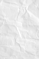 White wrinkled paper background blank creased crumpled posters placard grunge textures surface backdrop empty space for text