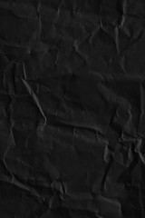 Dark black paper background creased crumpled posters old torn ripped surface grunge textures placard backdrop empty space for text