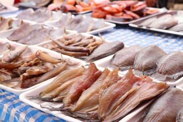Dried fish at the market