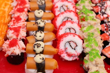 Tasty sushi at street food