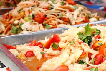 salad spicy at street food