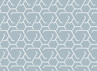 Fototapeta na wymiar The geometric pattern with lines. Seamless vector background. White and blue texture. Graphic modern pattern. Simple lattice graphic design