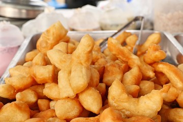 Deep-fried dough stick at market