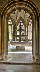 four level fountain in medieval monastery maulbronn