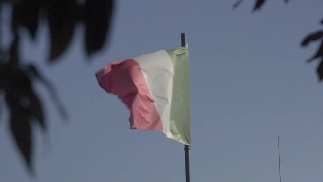 Italian Flag Waving in the Wind | 4K - SLOW MOTION