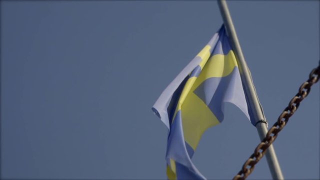 Swedish Flag Waving in the Wind | 4K - SLOW MOTION