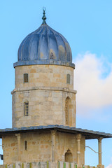 Fototapeta na wymiar The top of minaret near Al Aqsa