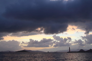 Seaside town of Turgutreis and spectacular sunsets