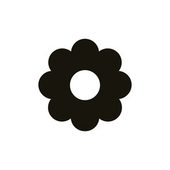 Flower simple icon, vector image isolated wihout background.