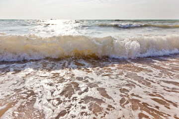 waves on beach