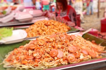 Spaghetti at street food
