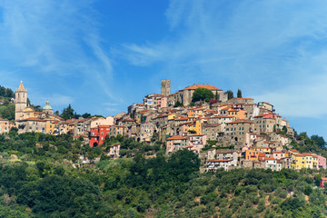 Fototapeta na wymiar Vezzano Ligure village near La Spezia Liguria Italy
