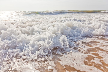 waves on beach