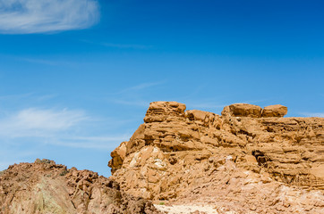 Fototapeta premium high mountains against the blue sky in Egypt Dahab South Sinai