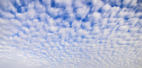 Blue sky with clouds as pattern