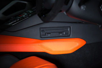 Naklejka premium Media player in car interior