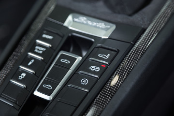Close up of car control panel