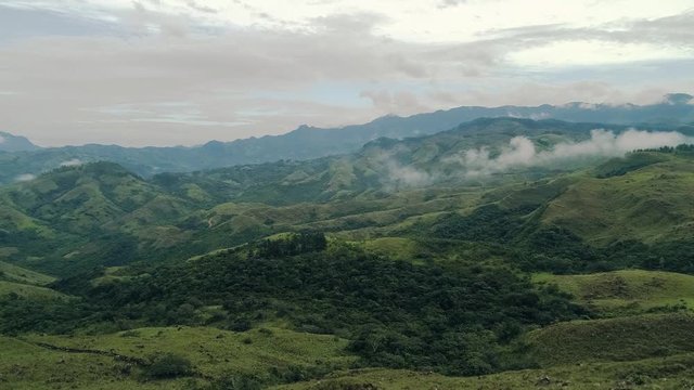 Drone footage of landscape and mountains