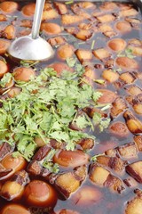 Stewed egg with pork delicious ,Chinese food