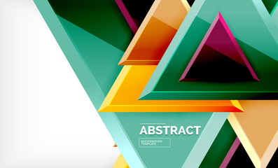 Tech futuristic geometric 3d shapes, minimal abstract background