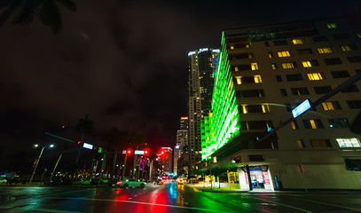 Fototapeta premium Downtown Miami at night