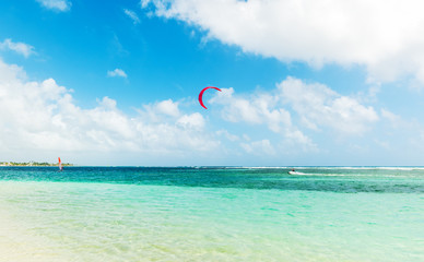 Kite surfer in Guadeloupe