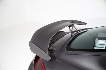 Close up of spoiler of a sports car