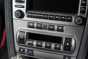 Control panel of sports car