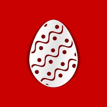 Easter Egg. Template for laser cutting, wood carving, paper cut and printing. 