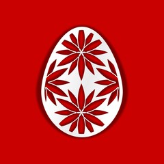 Easter Egg. Template for laser cutting, wood carving, paper cut and printing. 