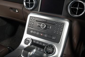 Control panel in car interior