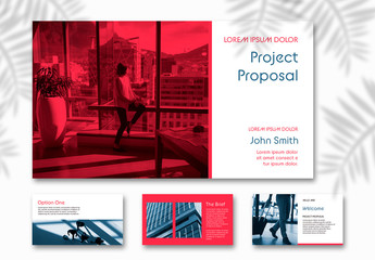 Red and Blue Presentation Layout