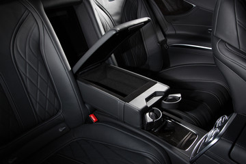 Car compartment in luxury car interior