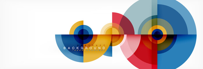 Circle abstract background with triangular shapes for modern design, cover, template, brochure, flyer.