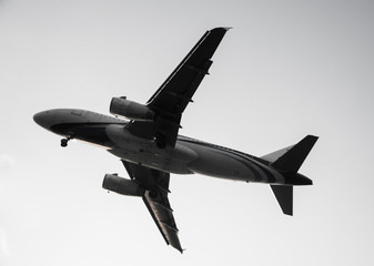 black and white photo of the aircraft