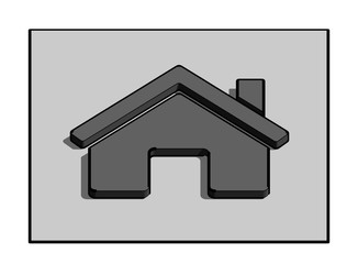 home 3d icon on white background