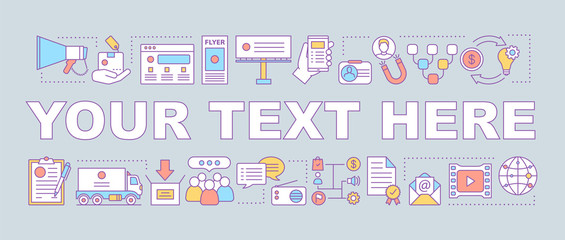 Marketing word concepts banner