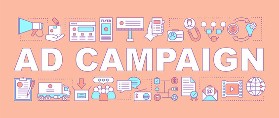 Advertising campaign word concepts banner
