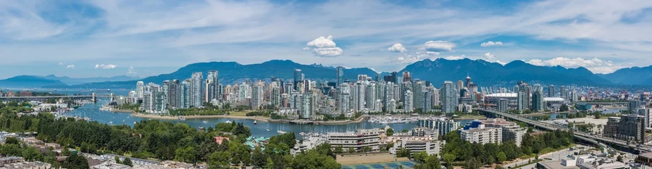 Keuken spatwand met foto Vancouver Skyline Looking North © Oliver